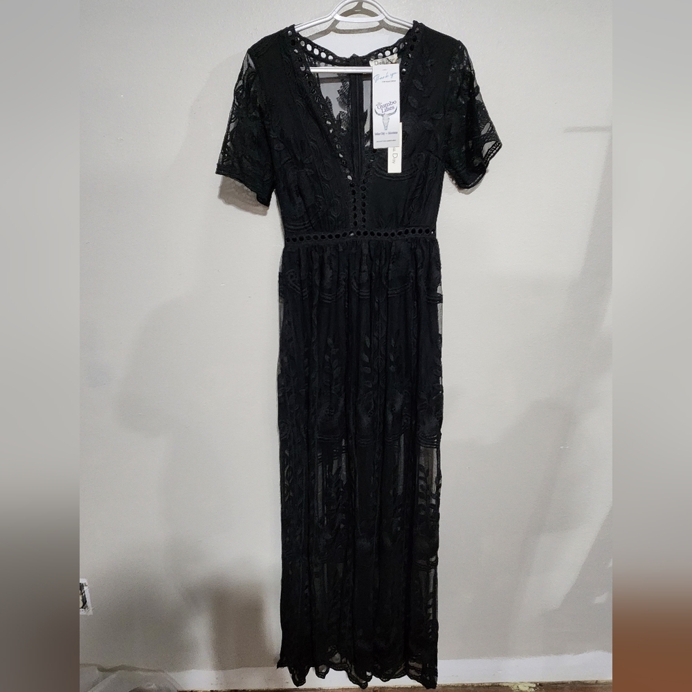 Dress Day Maxi Dress, Lace, Size Medium